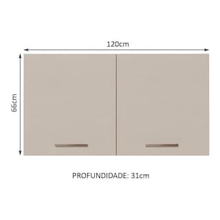 Foto 2 | Alacena de Cocina Madesa Agata 120 cm 2 Puertas