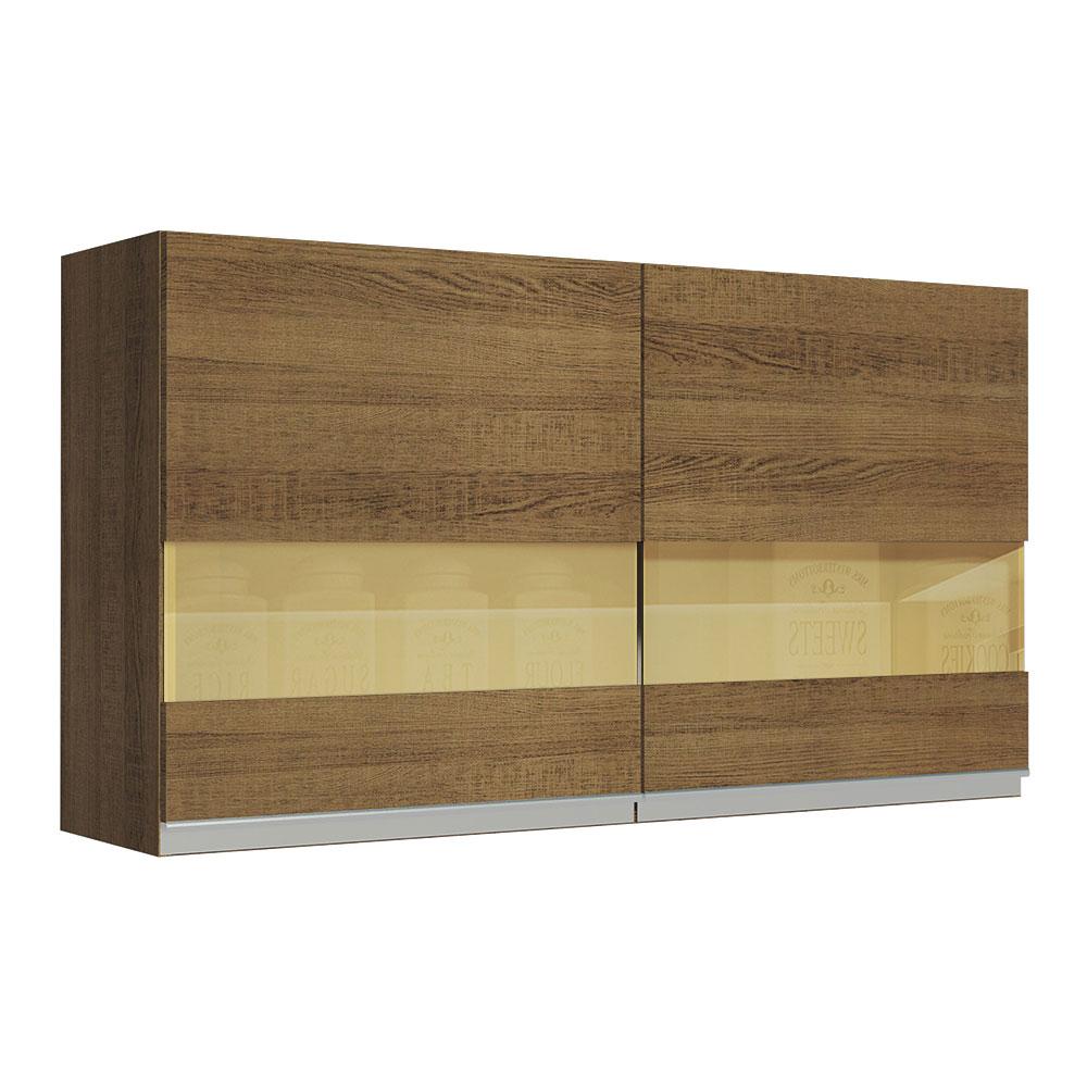 Alacena Madesa Glamy 120 Cm 2 Puertas con Cristal $5,199