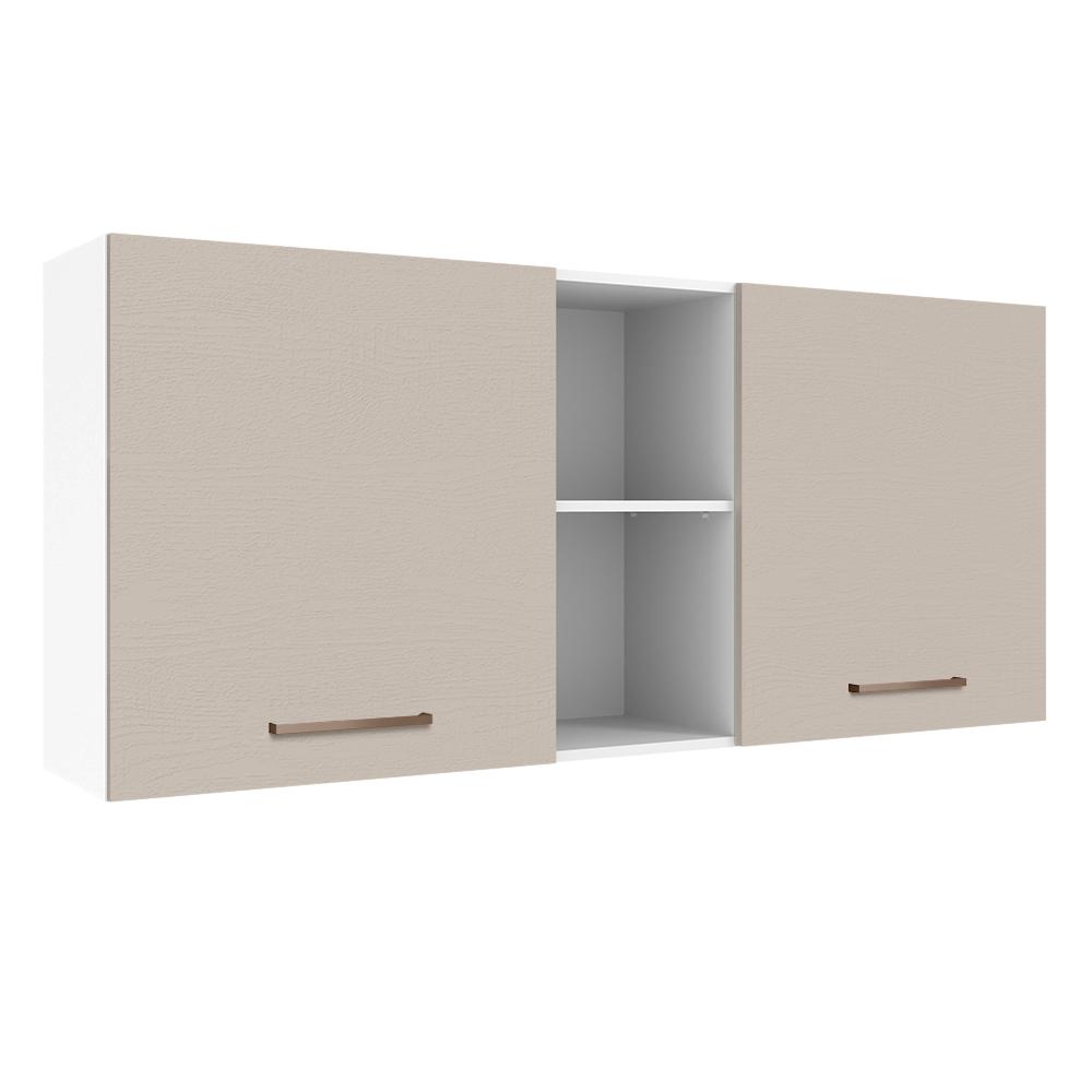 Alacena Madesa Ágata 150 cm 2 Puertas y 2 Nichos Blancos