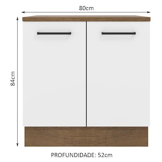 Foto 2 | Alacena Madesa Blanco 80 Cm