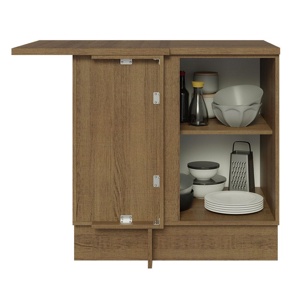 Foto 4 pulgar | Mueble de Cocina Esquinero Madesa Glamy 1 Puerta Marrón