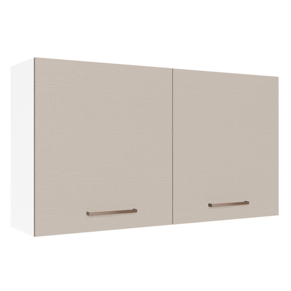 Foto 2 pulgar | Alacena Madesa Ágata Blanco - Crema 120 cm 2 Puertas