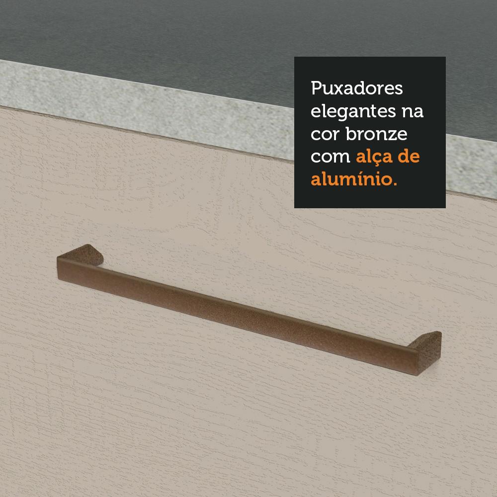 Foto 8 pulgar | Alacena Madesa Ágata Blanco - Crema 120 cm 2 Puertas