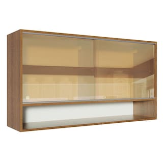 Foto 1 | Alacena Madesa Glamy 2 Puertas Corredizas de Vidrio Reflex Y 1 Nicho Marrón