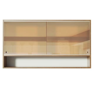 Foto 7 | Alacena Madesa Glamy 2 Puertas Corredizas de Vidrio Reflex Y 1 Nicho Marrón