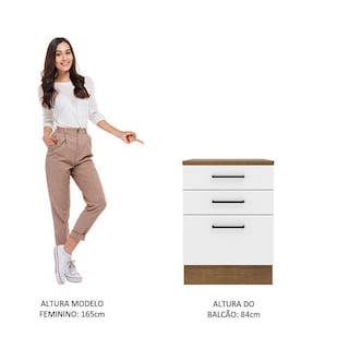 Foto 4 | Mueble para Cocina Madesa Blanco de 60 Cm
