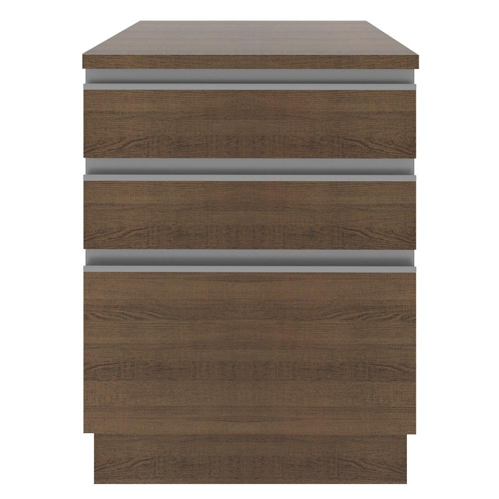 Foto 2 | Mueble De Cocina Madesa Glamy 60 Cm 3 Cajones Marron