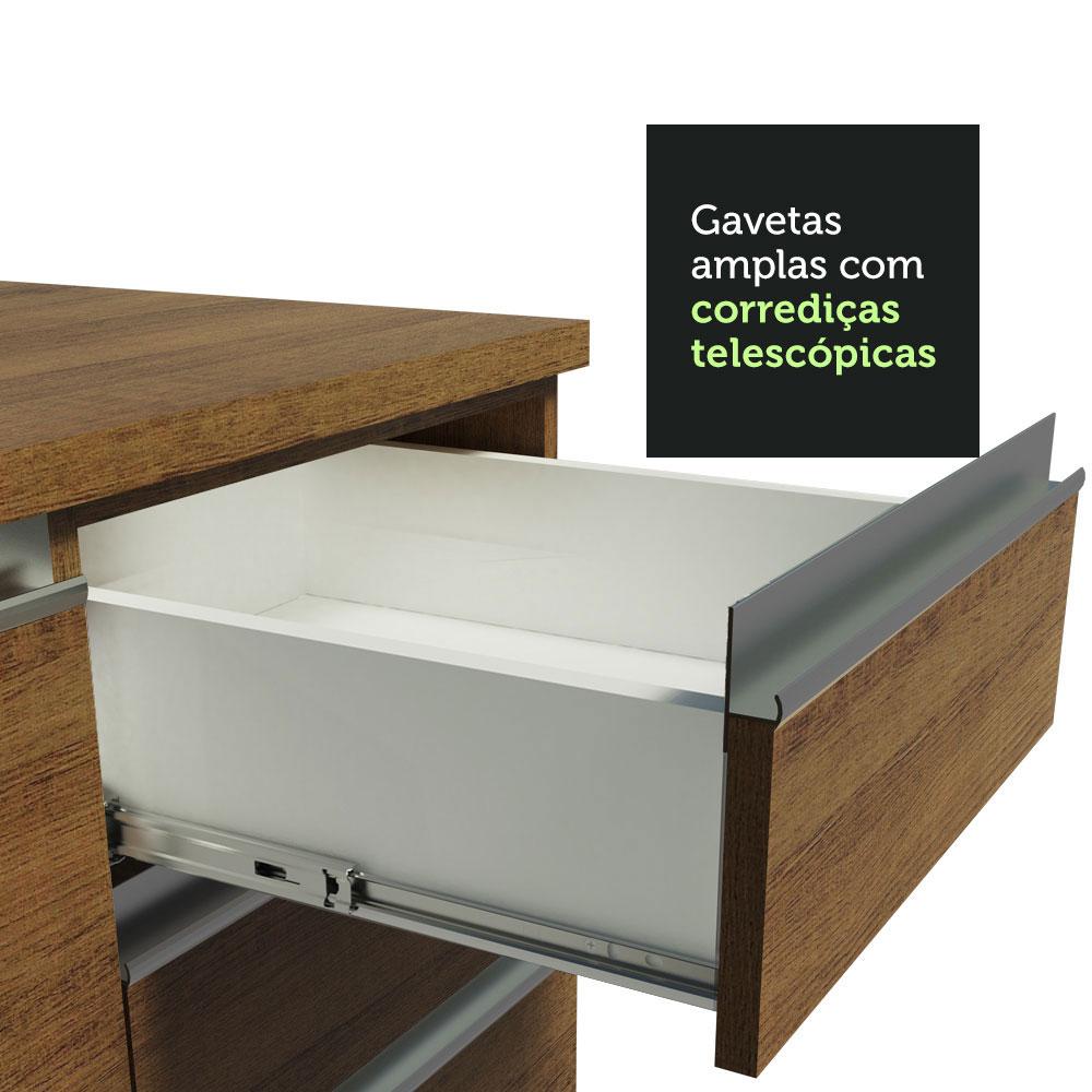 Foto 8 pulgar | Mueble De Cocina Madesa Glamy 60 Cm 3 Cajones Marron