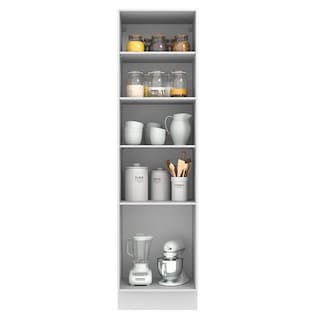Foto 3 | Mueble de Cocina Armario Despensa Madesa Ágata Blanco 3 Puertas
