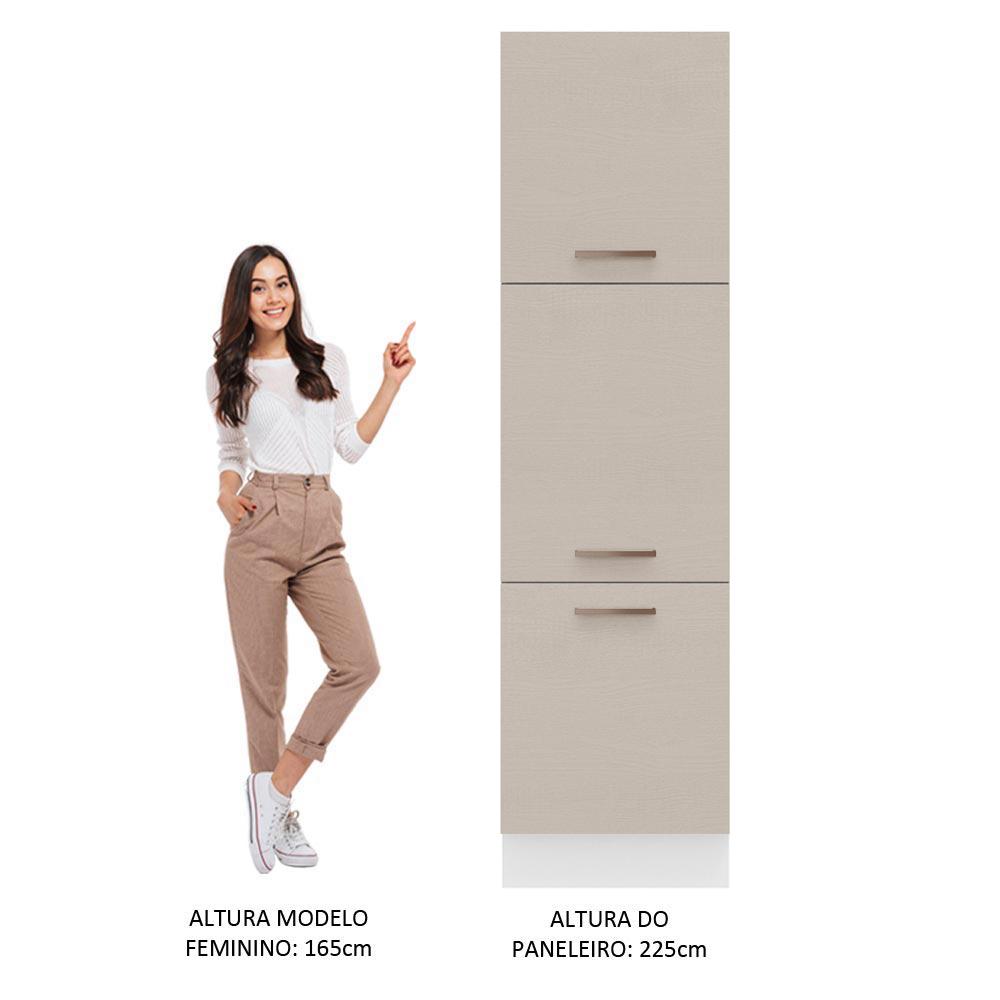 Foto 5 | Mueble de Cocina Armario Despensa Madesa Ágata Blanco 3 Puertas