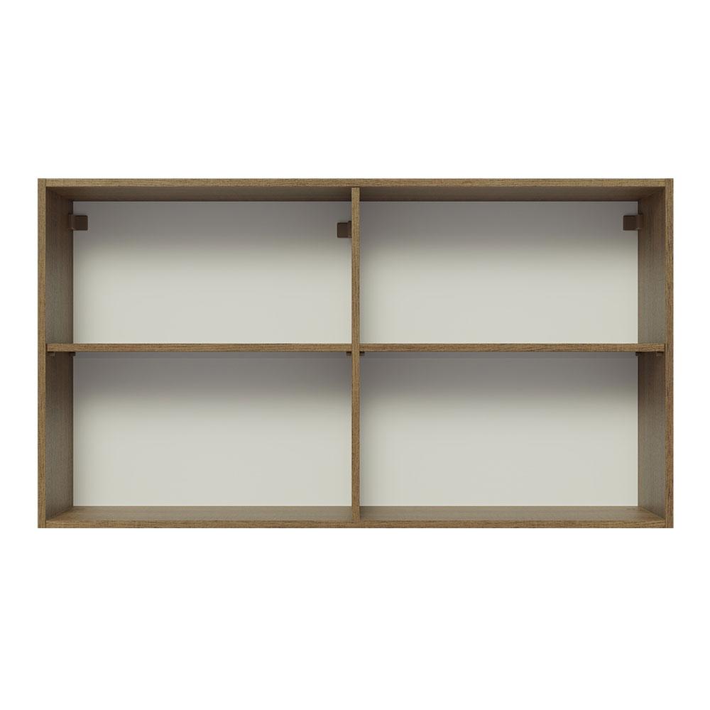 Foto 7 | Alacena Madesa Glamy 120 Cm 2 Puertas Marron/blanco