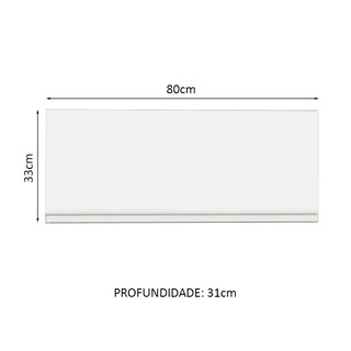 Foto 2 | Alacena Madesa Glamy Marrón con Blanco 1 Puerta Basculante