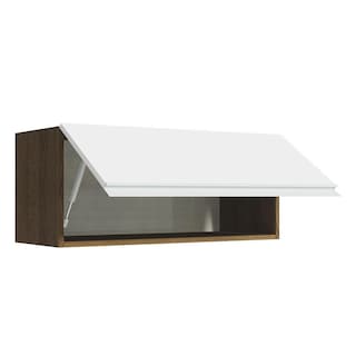 Foto 5 | Alacena Madesa Glamy Marrón con Blanco 1 Puerta Basculante