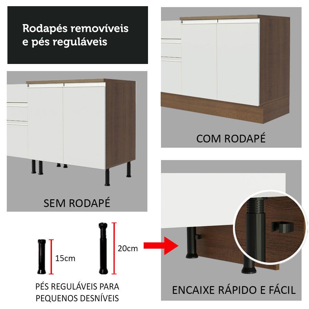 Foto 8 pulgar | Mueble de Cocina Madesa Glamy Marrón con Blanco