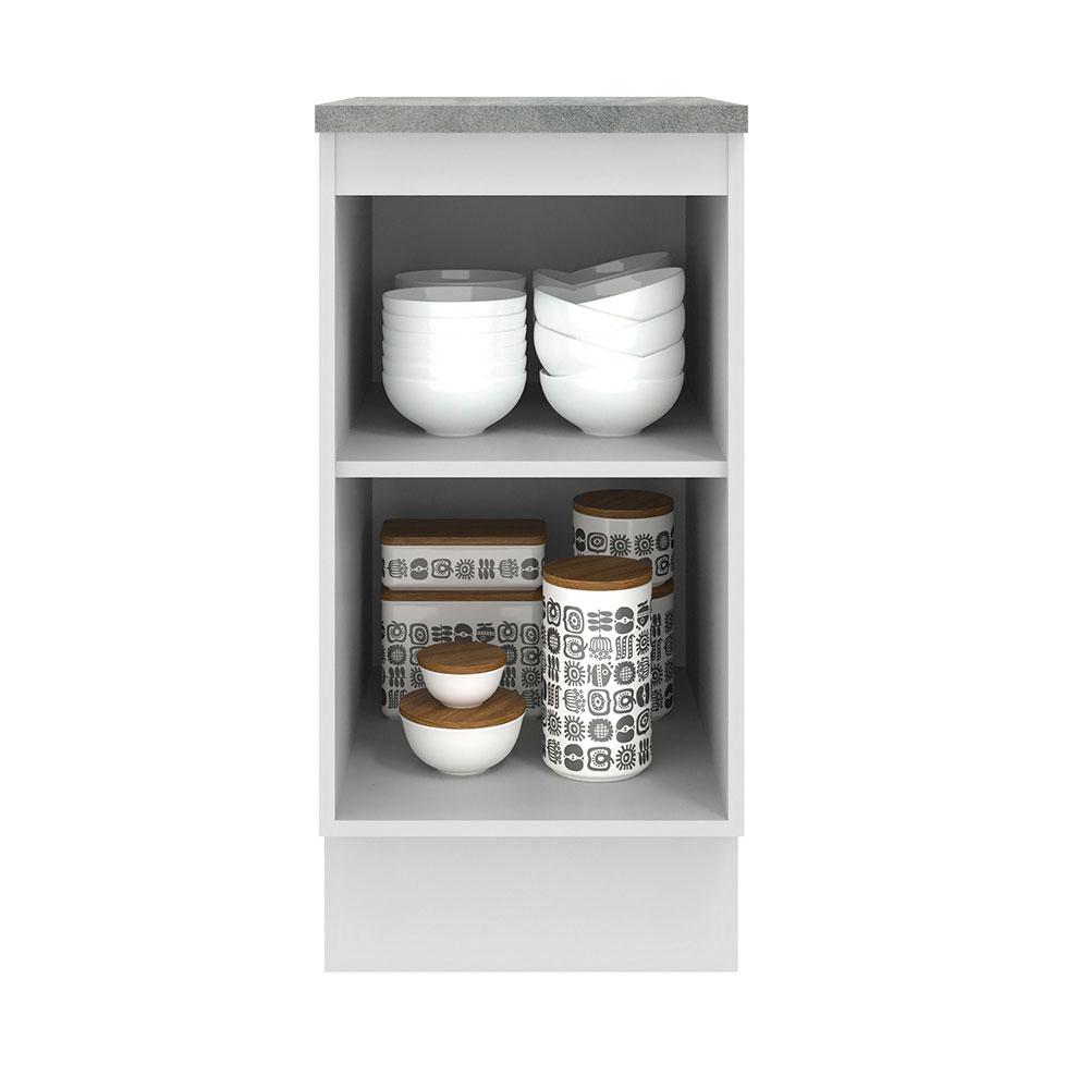 Foto 4 pulgar | Mueble de Cocina 40 cm 1 Puerta Agata Madesa Blanco y Crema