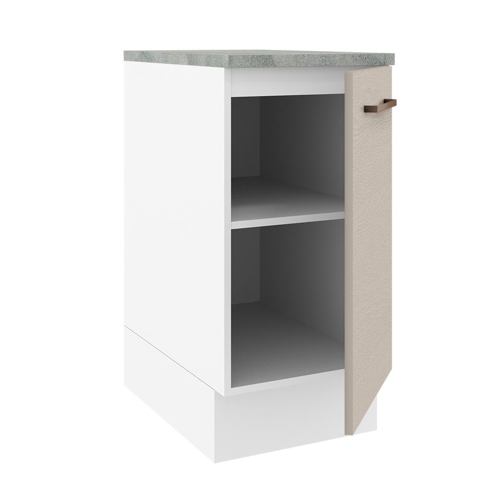 Foto 5 pulgar | Mueble de Cocina 40 cm 1 Puerta Agata Madesa Blanco y Crema