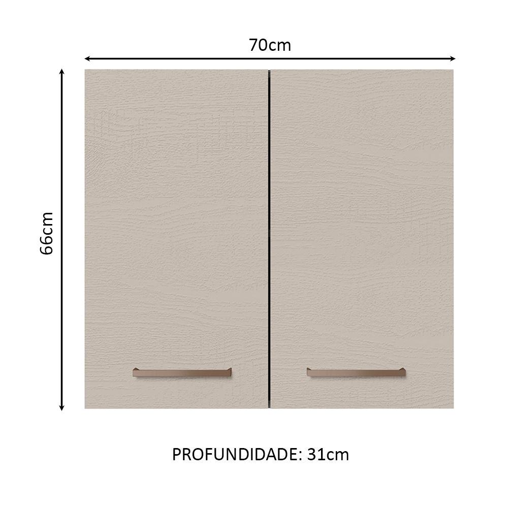 Foto 3 pulgar | Alacena Agata Madesa Marrón  70 cm 2 Puertas