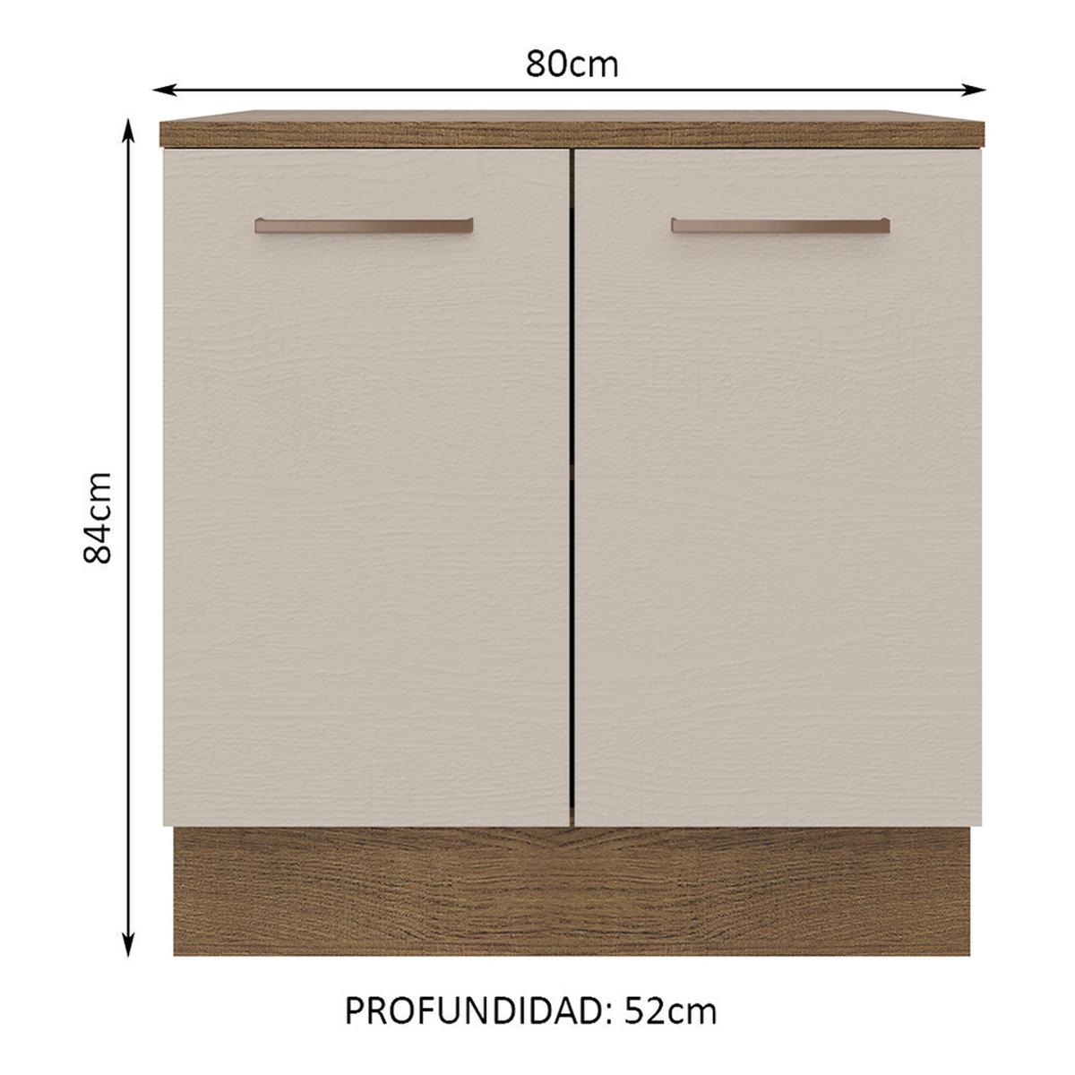 Foto 3 pulgar | Gabinete Inferior Agata Madesa Marrón 84 cm