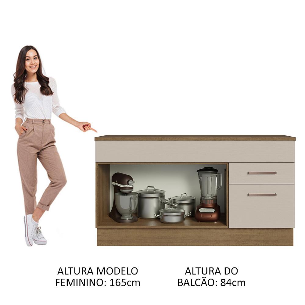 Foto 6 pulgar | Mueble de Cocina para Fregadero 150 cm 2 Cajones y 2 Puertas Madesa Agata Marrón