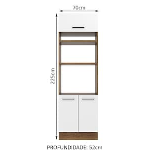 Foto 2 | Mueble de Cocina para Horno 70 cm 3 Puertas Agata Madesa Marrón y Blanco