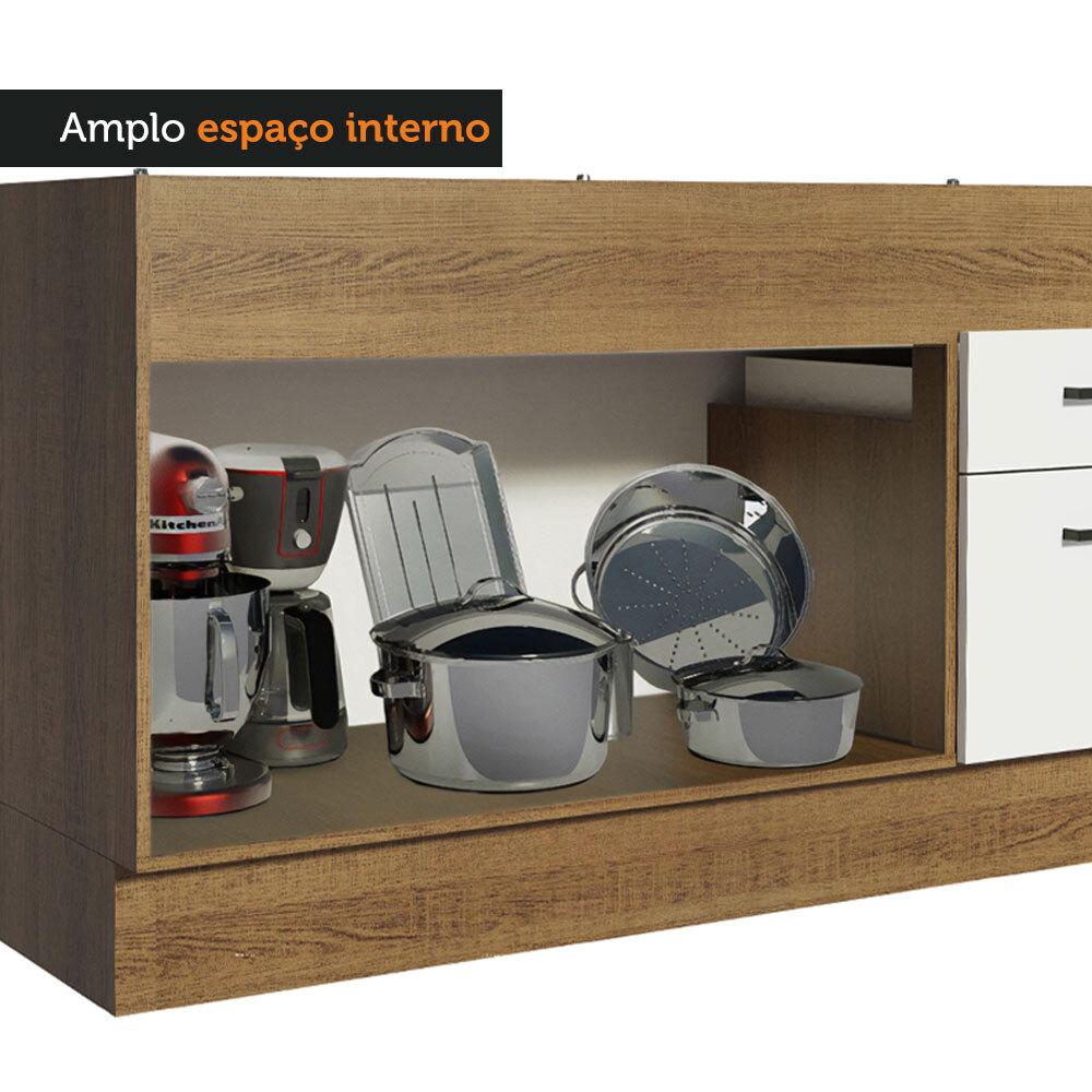 Foto 8 pulgar | Mueble de Cocina para Fregadero Madesa Agata 150 cm 2 Puertas y 2 Cajones Marrón