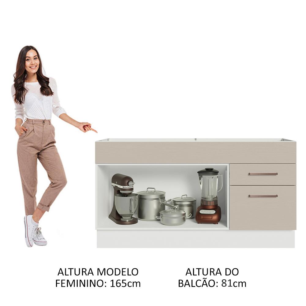 Foto 6 pulgar | Mueble de Cocina para Fregadero 150 cm 2 Puertas y 2 Cajones Madesa Agata  Blanco