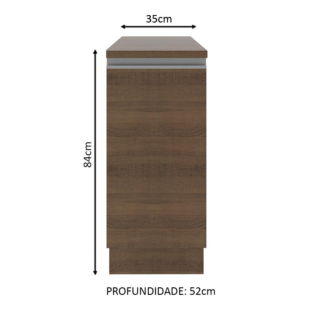 Foto 3 pulgar | Mueble de Cocina Madesa Glamy 35 cm 1 Puerta Marrón