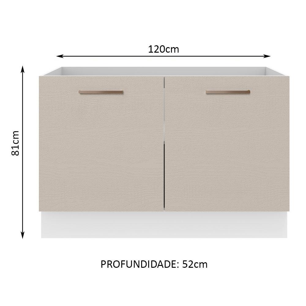 Foto 3 pulgar | Mueble de Cocina para Fregadero Madesa Ágata Blanco 2 Puertas