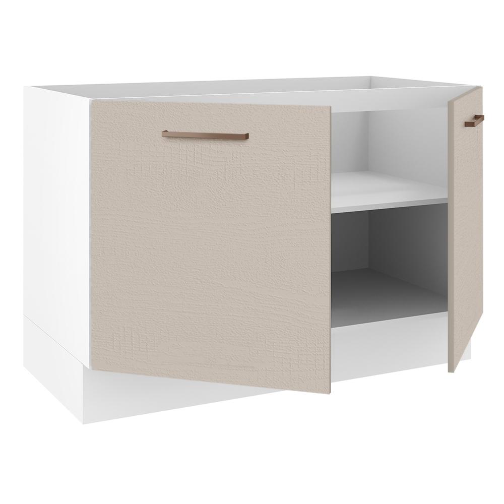 Foto 5 pulgar | Mueble de Cocina para Fregadero Madesa Ágata Blanco 2 Puertas