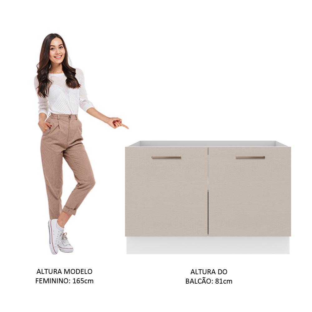 Foto 6 pulgar | Mueble de Cocina para Fregadero Madesa Ágata Blanco 2 Puertas