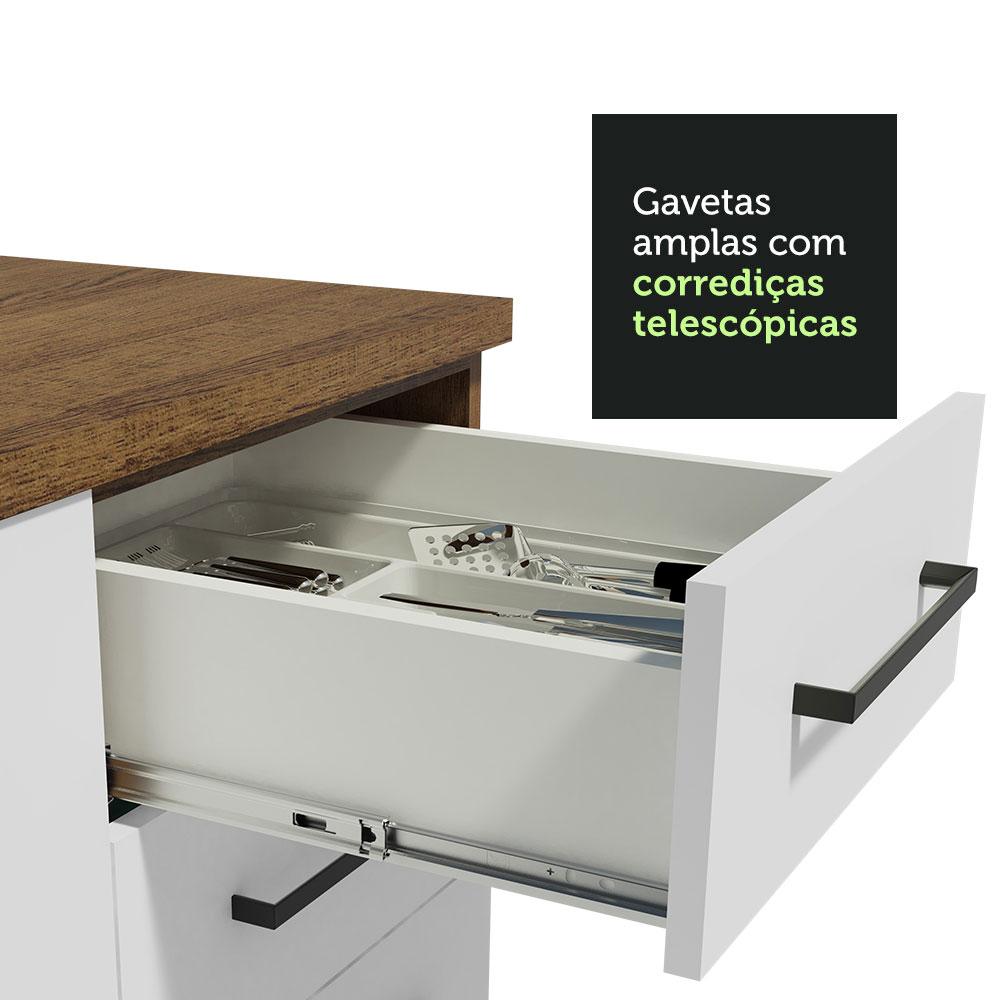 Foto 7 pulgar | Mueble de Cocina Madesa Agata 40 cm 3 Cajones Marrón