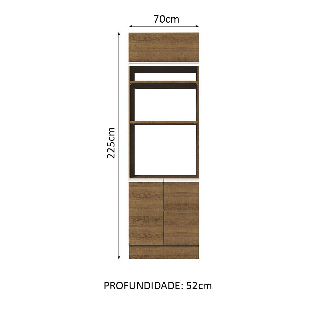 Foto 3 pulgar | Mueble de Cocina para Horno Madesa Glamy Marrón 3 Puertas