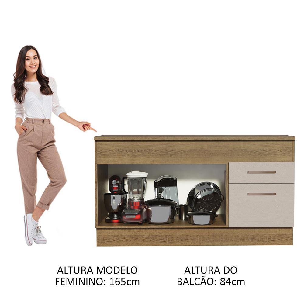 Foto 5 pulgar | Mostrador para Fregadero con Encimera para Cocina Madesa Agata Marrón