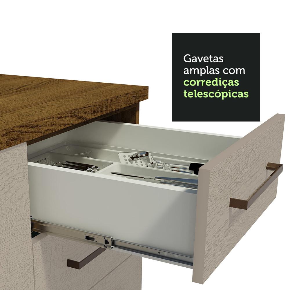 Foto 6 pulgar | Mostrador para Fregadero con Encimera para Cocina Madesa Agata Marrón