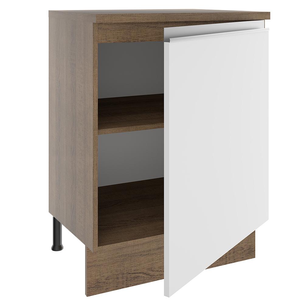 Foto 5 pulgar | Mueble de Cocina Madesa Glamy 60 cm 1 Puerta Blanco