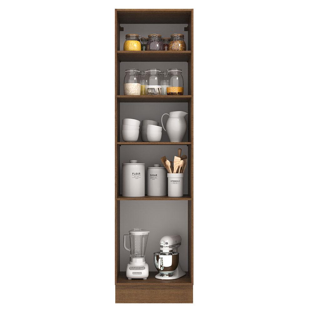 Foto 4 pulgar | Mueble De Cocina Organizador 60 Cm 3 Puertas Marrón/crema Agata Madesa