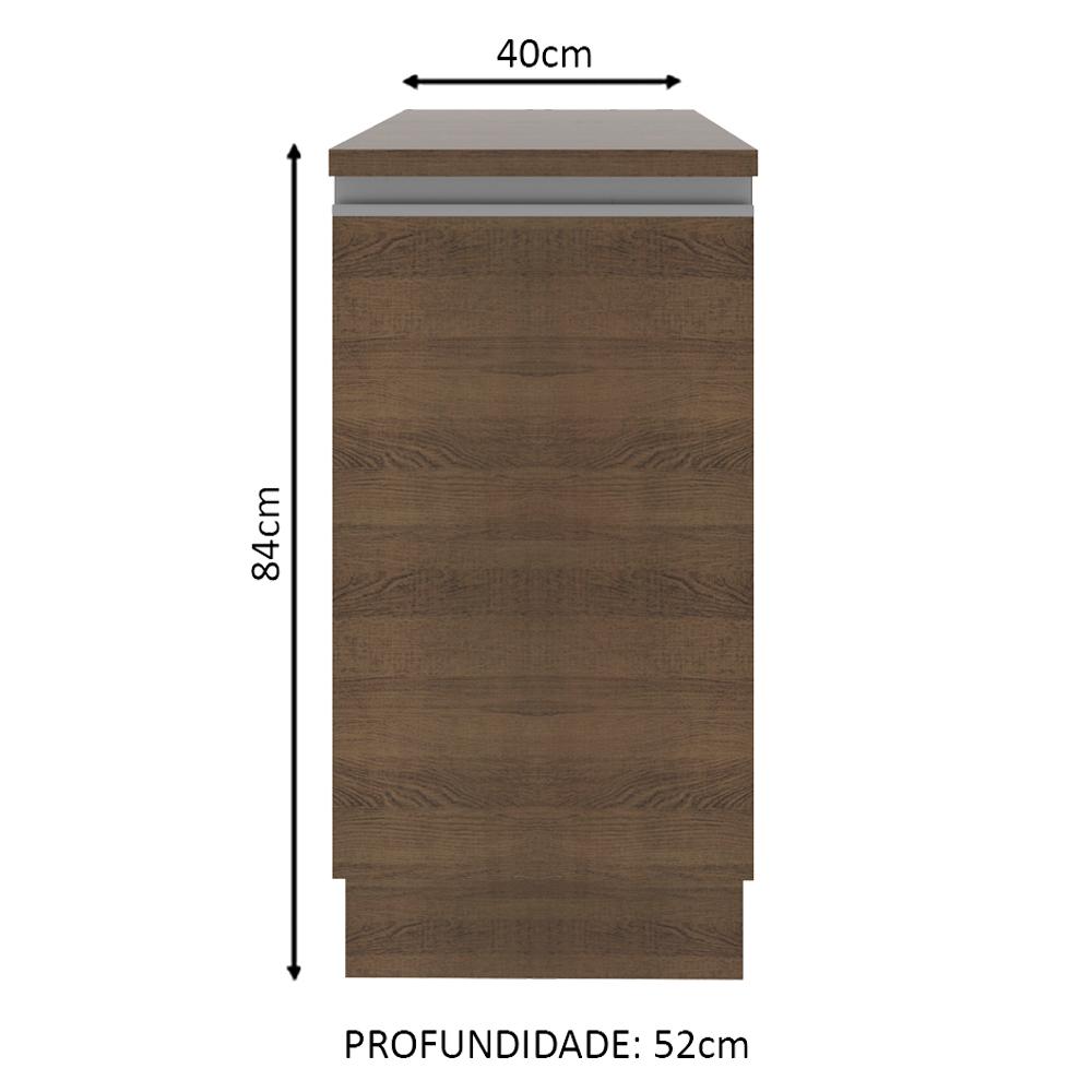 Foto 2 | Mueble de Cocina Madesa Glamy 40 cm 1 Puerta Marrón