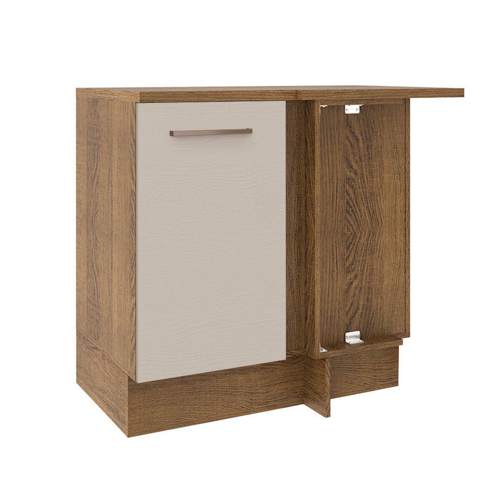 Mueble de Cocina Esquinero 1 Puerta Marrón y Crema Agata Madesa