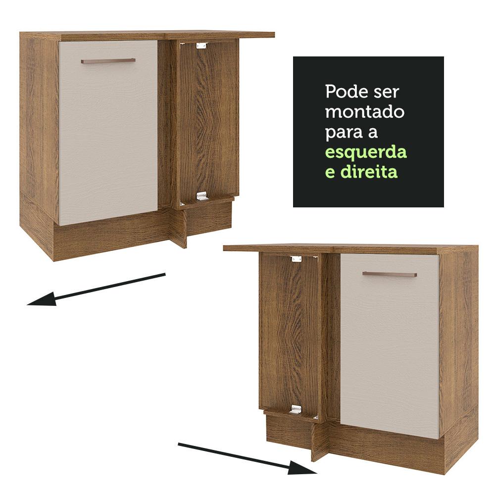 Foto 7 | Mueble de Cocina Esquinero 1 Puerta Marrón y Crema Agata Madesa