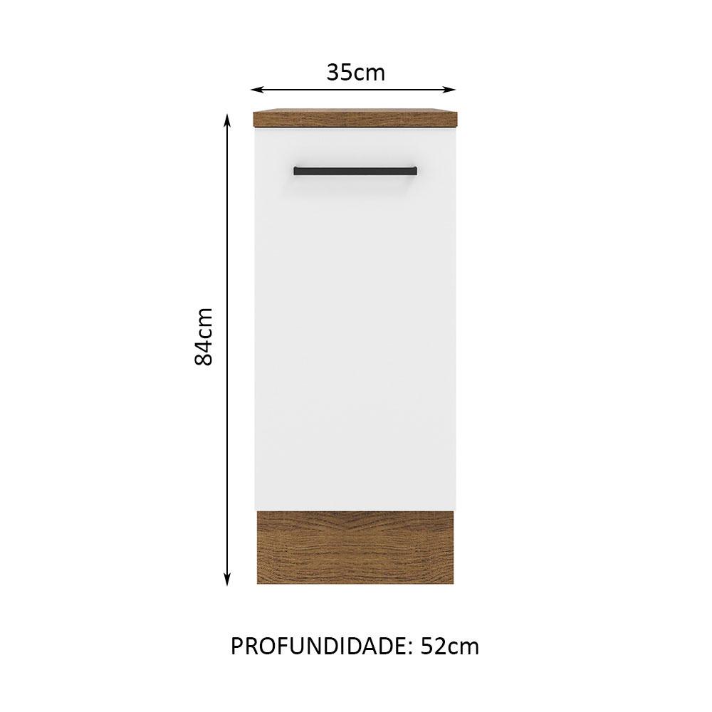 Foto 2 | Mueble de Cocina Madesa Agata 35 cm 1 Puerta Marrón