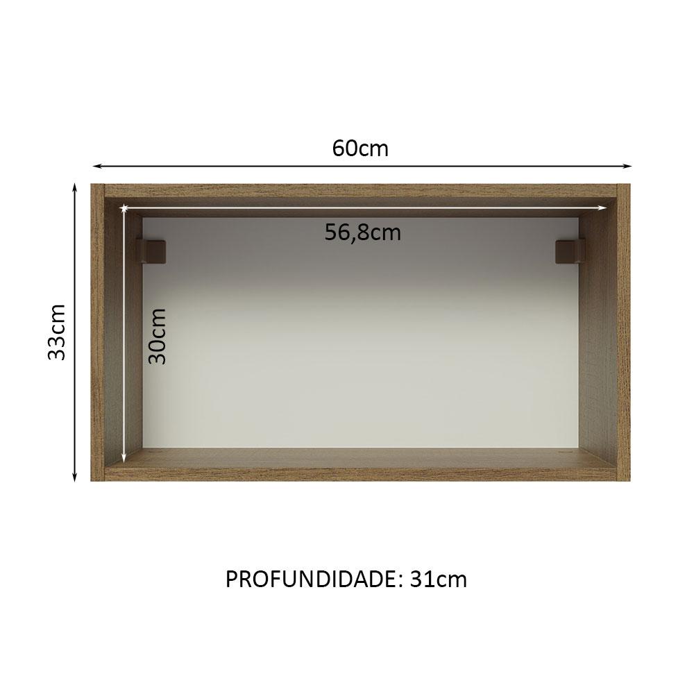 Foto 4 pulgar | Alacena Madesa Glamy Marrón con Puerta Abatible y Amplio Espacio Interior