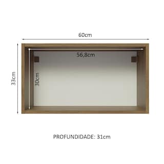 Foto 3 | Alacena Madesa Glamy Marrón con Puerta Abatible y Amplio Espacio Interior