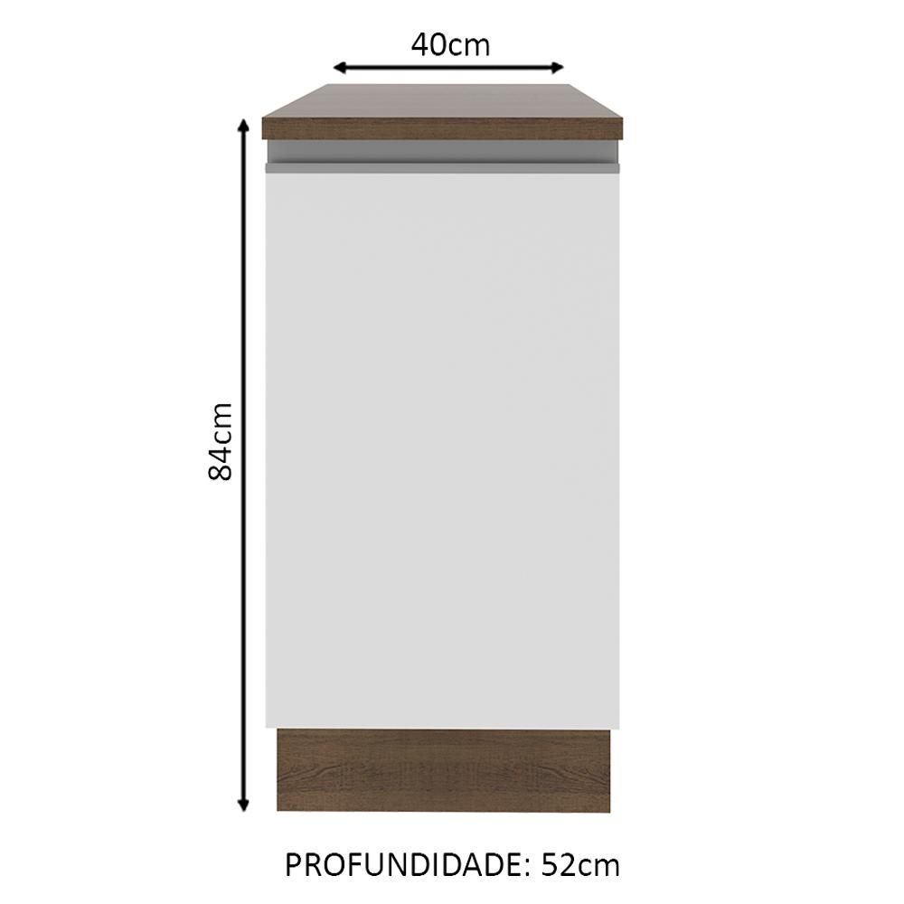 Foto 3 pulgar | Mueble de Cocina Madesa Glamy 40 cm 1 Puerta Marrón