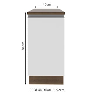 Foto 2 | Mueble de Cocina Madesa Glamy 40 cm 1 Puerta Marrón