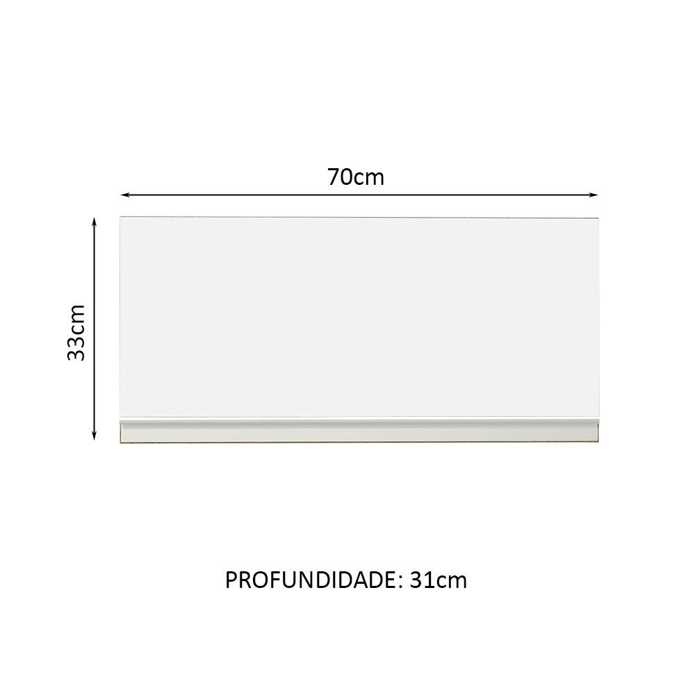 Foto 2 | Alacena Madesa Glamy Blanco de 70 Cm