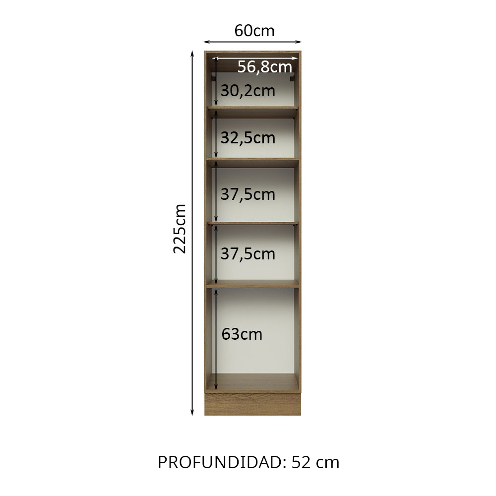 Foto 3 | Mueble de Cocina Armario Despensa Madesa Glamy 3 Puertas