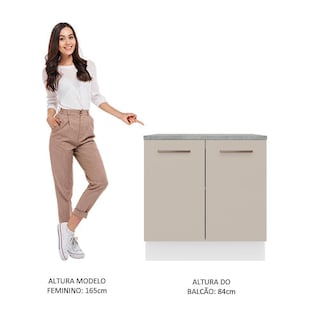 Foto 5 | Gabinete Inferior Madesa Ágata Beige 84 cm