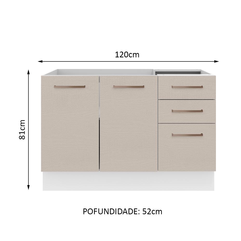 Foto 3 pulgar | Mueble para Cocina Madesa Agata Blanco