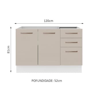 Foto 2 | Mueble para Cocina Madesa Agata Blanco