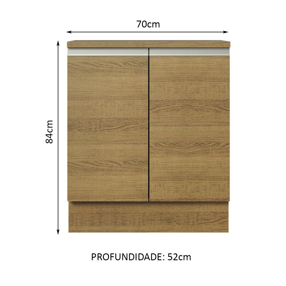 Foto 3 pulgar | Mueble de Cocina  Madesa Glamy 70 cm 2 Puertas Marrón